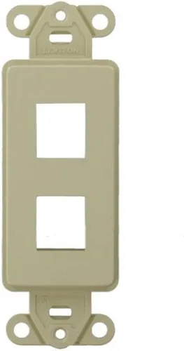 Vista 4 de Leviton QuickPort Decora Insert, 2 puertos, 41642-E, negro