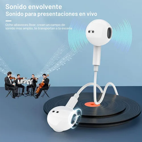 Vista 3 de Paquete de 2 auriculares para iPhone con micrófono integrado y control de volumen, auriculares con cable compatibles con iPhone 14/13/12/11 Pro