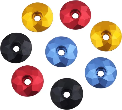 Vista 9 de NUEAYMS Espacio de auriculares con parte superior de vástago, tapa de aluminio para auriculares de bicicleta, cubierta de vástago de bicicleta
