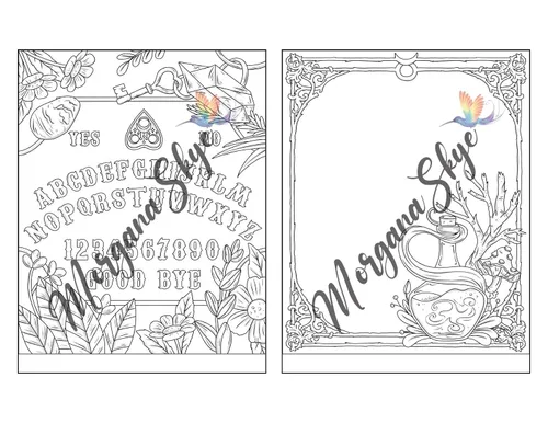 Vista 9 de Witchcraft Coloring Book for Adults Channel Your Creative Energy and Discover the Magic of Plants, Herbs, Crystals, and Beyond