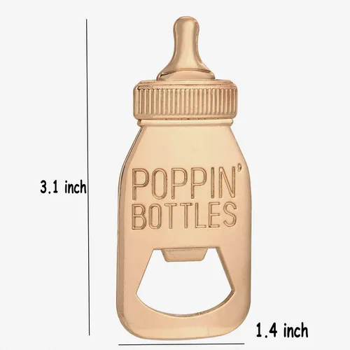 Vista 2 de Juego de 24 abridores de botellas para baby shower, recuerdos para invitados, bonitos abrebotellas con forma de poppin, recuerdos para baby shower