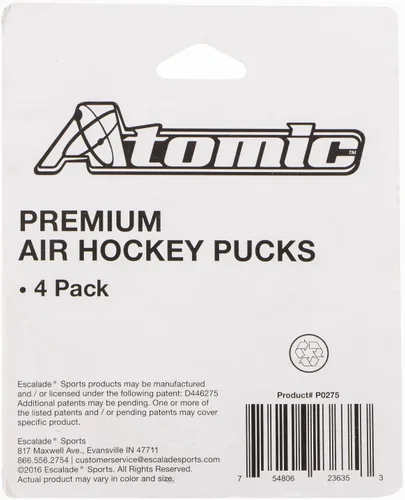 Vista 4 de Atomic Pucks de hockey de aire prémium (paquete de 4) – Pucks rojos pesados de 3-1/4 pulgadas para hockey aéreo y mesas de hockey de empuje