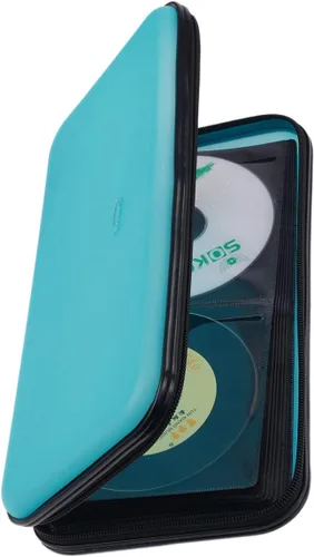 Vista 11 de Funda para CD, billetera resistente de capacidad para 72 personas, soporte para DVD para automóvil, carcasa rígida resistente, soporte para disco