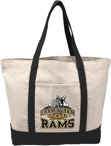 Vista 262 de Campus Lab Bolsa de lona con logotipo primario colegiado con bolsillo externo, bolsa de hombro reutilizable para ir de compras, playa Águilas A&m