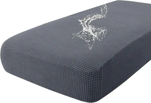 Vista 25 de Fundas impermeables para sofá seccional, fundas de cojín antideslizantes para sofá Ajuste seccional en forma de L, tela jacquard elástica, parte