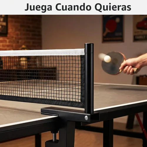 Vista 6 de Juego de postes de ping pong, red de ping pong con abrazadera, práctica de entrenamiento profesional, soporte de agarre portátil, accesorios