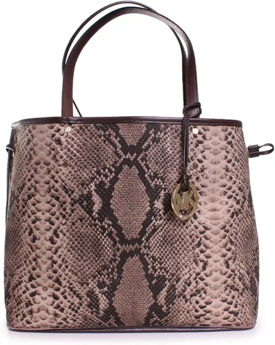 Vista 5 de Michael Michael Kors Jet Set Reversible Logo bolsa (MarrónArena), Marrón, talla única