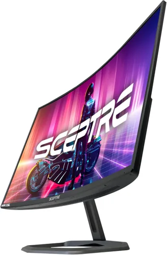 Vista 2 de Sceptre Monitor curvo para juegos FHD 1080p de 32 pulgadas hasta 240 Hz, 1 ms, 99% sRGB AMD FreeSync Premium Altavoces integrados, HDMI x3