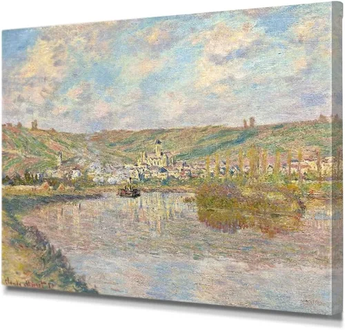 Vista 38 de IPIC - Reproducción artística de los lirios de agua de Claude Monet 1906, impresiones giclée coinciden con el marco dorado clásico, arte de pared