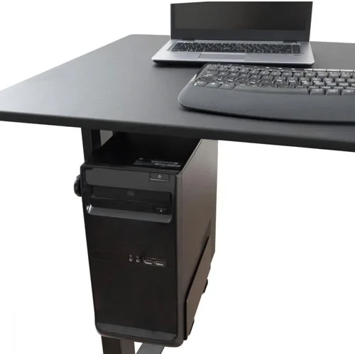 Vista 2 de Stand Up Desk Store Soporte de torre de computadora de escritorio ajustable para CPU debajo del escritorio
