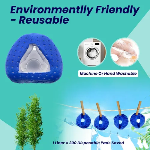 Vista 6 de NATAKU Paquete de 8 mascarillas faciales reutilizables CPAP' nasales para mascarilla N20, C con cojín de tela transpirable, reduce las marcas
