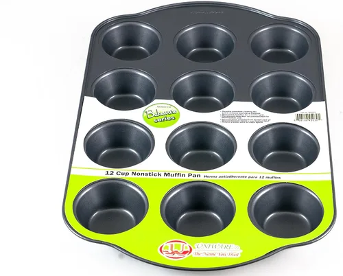 Vista 2 de Uniware Molde antiadherente para magdalenas con asas de gran tamaño, Horma Antiadherente para Muffins (6 tazas (pequeño))