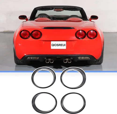 Vista 11 de Anillo de moldura de luz trasera para Chevy Corvette C6 2005-2013, embellecedor de bisel de la luz trasera, cubierta de la luz trasera del maletero