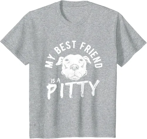 Vista 55 de My Best Friend Is A Pitty Pitties Pitbull - Camiseta Negro