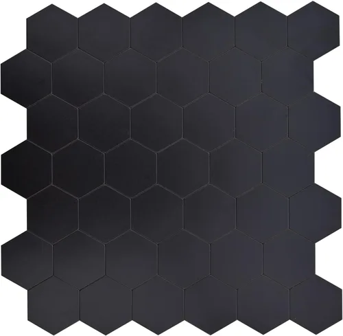 Vista 8 de Azulejos para Salpicadero de Cocina de 6 Hojas Despegar y Pegar, Panel Compuesto de Aluminio con Patrón Espiga Negro, Azulejos Adhesivos para Pared