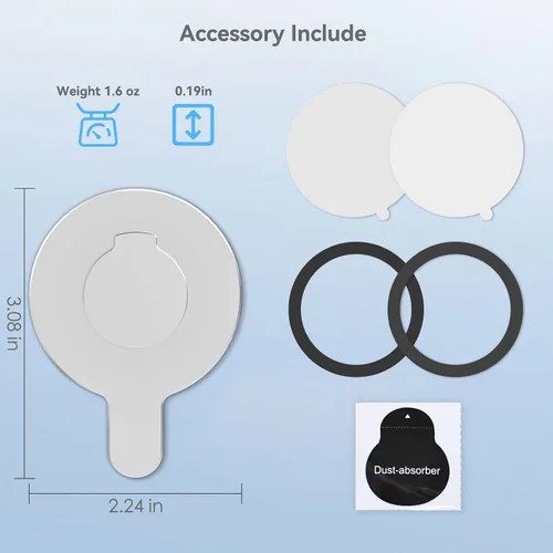 Vista 6 de CloudValley Abrazadera magnética para soporte de teléfono DJI N55 - para Magsafe DJI Osmo Mobile 8/7P/7/SE/6/5/4 adaptador de imanes abrazadera