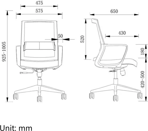Vista 3 de Silla de oficina en casa, silla de escritorio con respaldo alto con soporte lumbar ajustable, silla de computadora con cojín suave, silla giratoria
