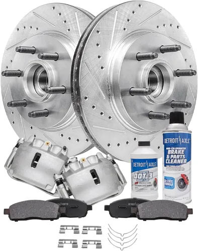 Vista 75 de Detroit Axle - 4 rotores de freno para Chevrolet Cruze 2014 2015 [modelos de motores de gas] Rotores de freno de disco perforados y ranurados