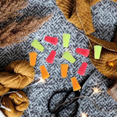 Vista 6 de Ciieeo Accesorios para tejer 30 Uds. Agujas de punto Suministros de tejer Accesorios de tejer Aguja de Punto Protectores Protector Agujas de Tejer