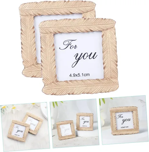 Vista 8 de NOLITOY Carpeta de fotos pequeña, 8 unidades, juego dorado, decoración antigua, decoración de mesa, marcos de pósteres pequeños para colgar