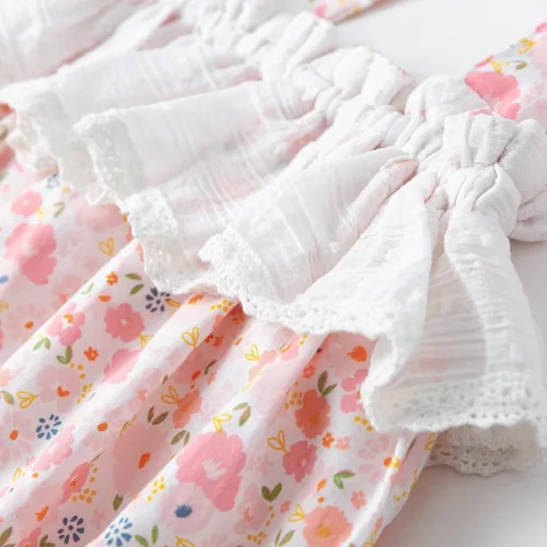Vista 4 de Simplee kids Paquete de 2 mamelucos de manga corta para bebé niña A-Rosa