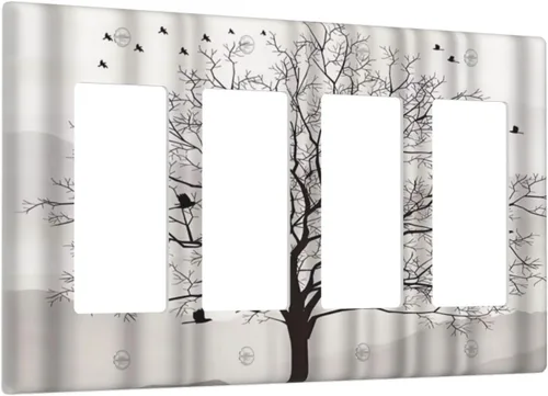Vista 48 de Placa de pared de 1 cuadrilla, diseño de playa, océano, amanecer, mar, atardecer, cubierta de interruptor de luz en blanco, decorativo, sin