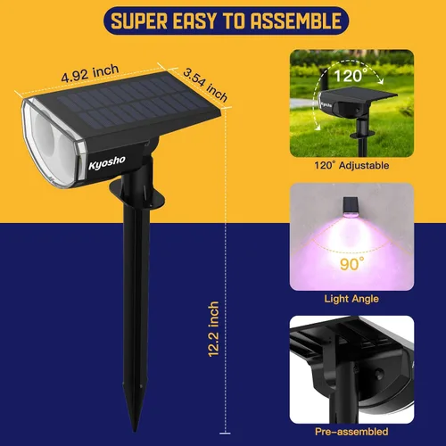 Vista 6 de Kyosho Luces solares impermeables para exteriores, focos de paisaje Varios