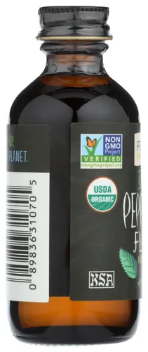 Vista 5 de Frontier sabor a menta certificado orgánico, botella de 2 onzas