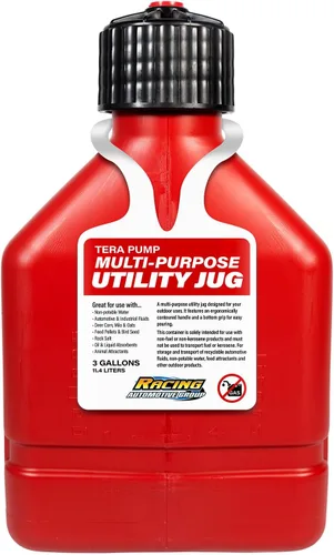 Vista 3 de TERA PUMP Lata multiusos de 3 galones (rojo) con bomba de transferencia de líquidos alimentada por batería de parada automática - Manguera de 4.25