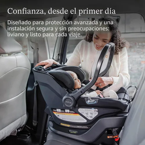 Vista 3 de UPPAbaby Aria V2 Lightweight Infant Car Seat - Load Leg & Cover - Callum Callum (azul piedra)
