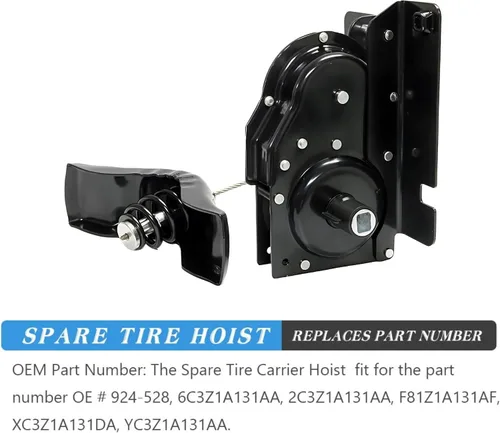 Vista 3 de A ABIGAIL Conjunto de portador de cabrestante de neumático de repuesto compatible con Ford F250 F350 Super Duty F450 F550 1999-2007 Reemplaza
