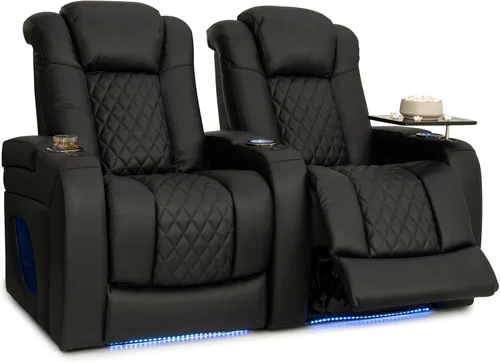 Vista 30 de Seatcraft Virtuoso 365 - Asiento de cine en casa (3 unidades), color ébano