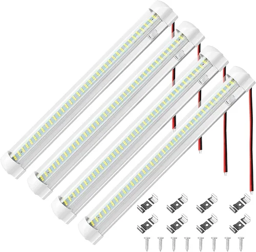 Vista 8 de Linkstyle 4PCS 12V LED barras de luz interior con interruptor para remolque