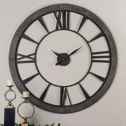 Vista 5 de Reloj de pared Uttermost Ronan, Metal, L, 120.00 volts