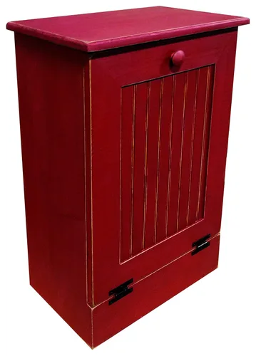 Vista 15 de Sawdust City Soporte de basura/reciclaje de madera inclinable (mancha de nuez)