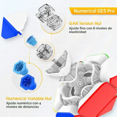 Vista 5 de GAN Skewb 32 imanes, cubo magnético de velocidad Gans Skewb Puzzle Cube Magic Cube versión mejorada de peso ligero GES Pro 90° corte de esquina