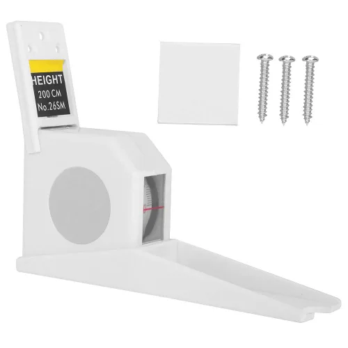 Vista 7 de Eboxer - Cinta métrica de altura de 6.56 pies, regla retráctil automática para adultos y niños, herramienta de medición de metal montada en la pared