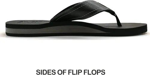 Vista 2 de KuaiLu - Sandalias de pata de gallo para hombre con soporte para el arco y plantilla de piel usada para tapetes de yoga