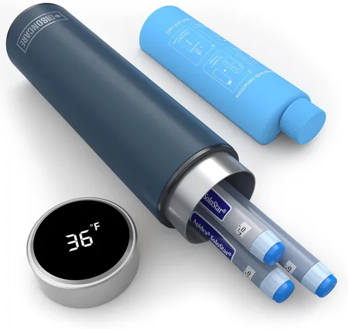 Vista 17 de DISONCARE 60H Estuche de viaje enfriador de insulina para 4 plumas con pantalla de temperatura, enfriador de medicamentos para viajes, aprobado por