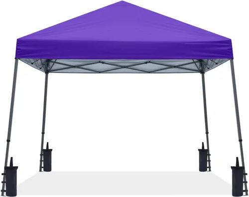 Vista 8 de ABCCANOPY - Toldo autodesplegable y estable para exteriores, base de 10 x 10 pies, parte superior de 8 x 8 pies, color blanco