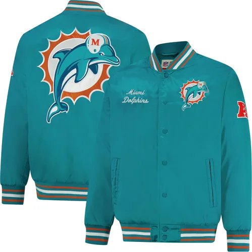 Vista 38 de Ultra Game Chaqueta de satén oficial de la NFL Supreme Heritage para hombre