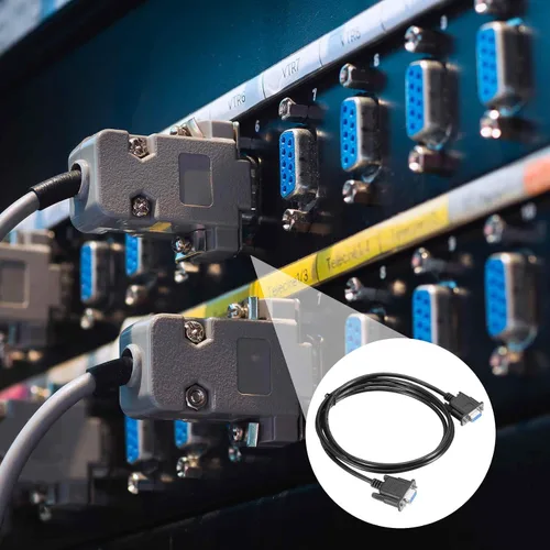 Vista 5 de MECCANIXITY Cable de extensión serie DB9 RS232 de 6.6 pies hembra a hembra, cable de módem nulo, cruce completo para comunicación de datos