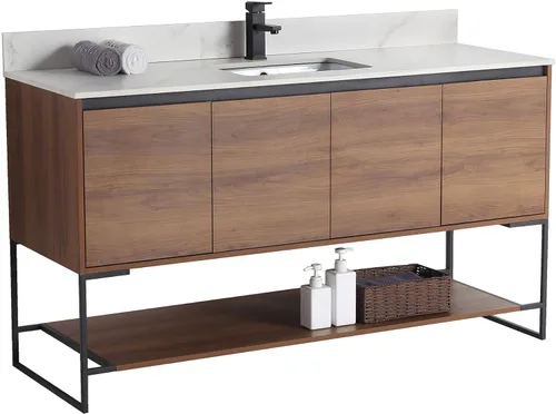 Vista 14 de Mueble de baño URBANIA VANITY con 2 puertas, estante y lavabo