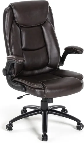 Vista 11 de MALOL Sillas ergonómicas de oficina ejecutivas de respaldo alto, silla de computadora resistente con soporte lumbar, brazos abatibles y tapicería