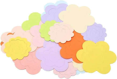 Vista 7 de Quilling Paper Blossom Paper Kit 20PCS Diseño de flores Colorido Kit de Quilling Papel Roseta Flor Quilling Paper (Color al azar)