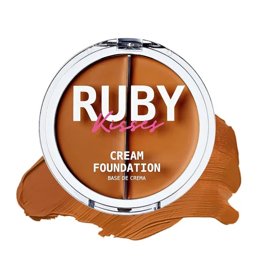 Vista 8 de Ruby Kisses 3D Face Creator - Base y corrector en crema, 12 horas de duración, cobertura media a completa, no grasa, ideal para maquillaje y paleta