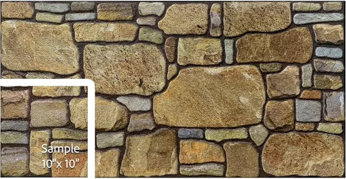 Vista 38 de Dundee Deco Paneles de pared 3D: revestimiento de pared marrón cobre con aspecto de piedra sepia, revestimiento de espuma de poliestireno