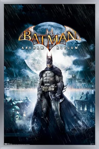 Vista 10 de Trends International DC Comics VIdeo Game - Arkham Asylum - Póster de pared de arte clave, 14.725 x 22.375 pulgadas, versión enmarcada de madera