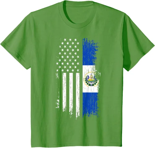 Vista 61 de Camiseta de la bandera de Estados Unidos salvadoreño - Camiseta de El Salvador USA