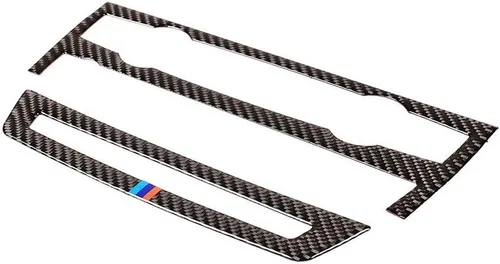 Vista 3 de coche aire acondicionado ajuste volumen marco pegatinas accesorios fibra de carbono suave para BMW X5 E70 X6 E71 2008-2013